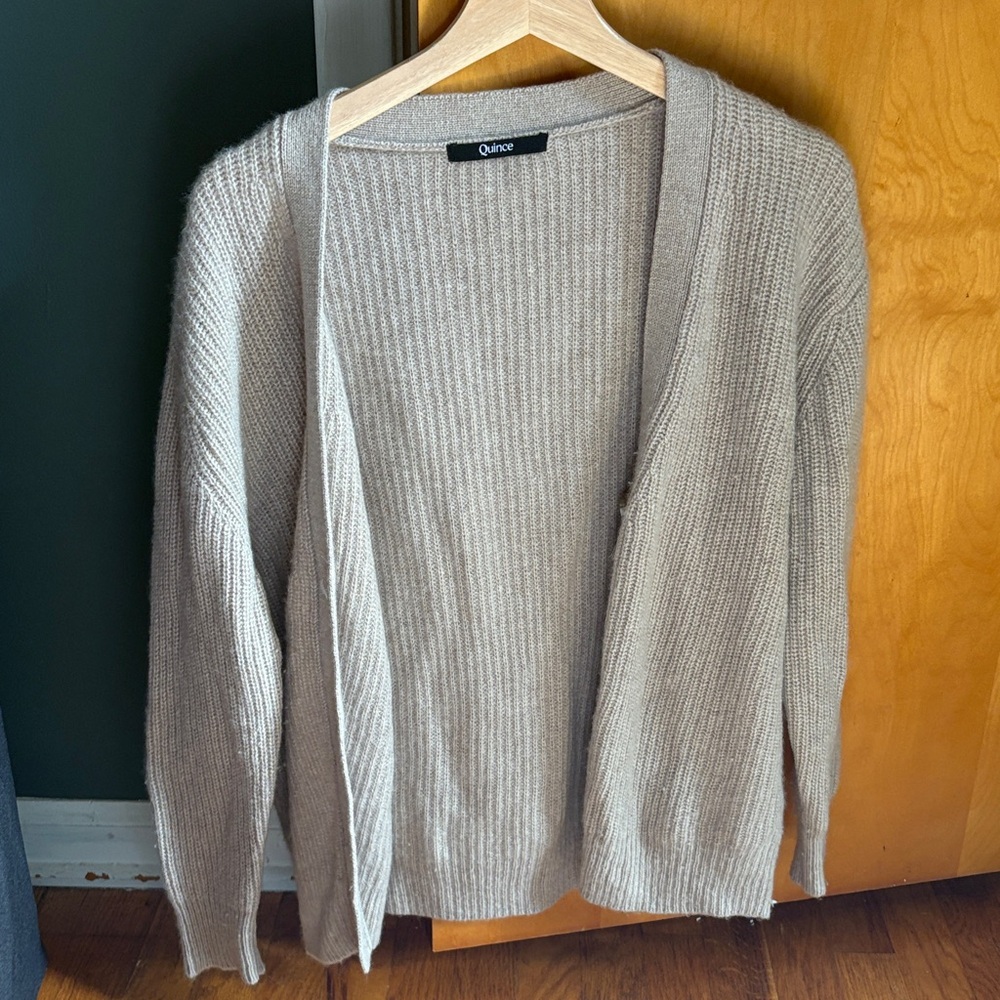 Quince Ribbed Cashmere Cardigan | size small - Picture 6 of 10